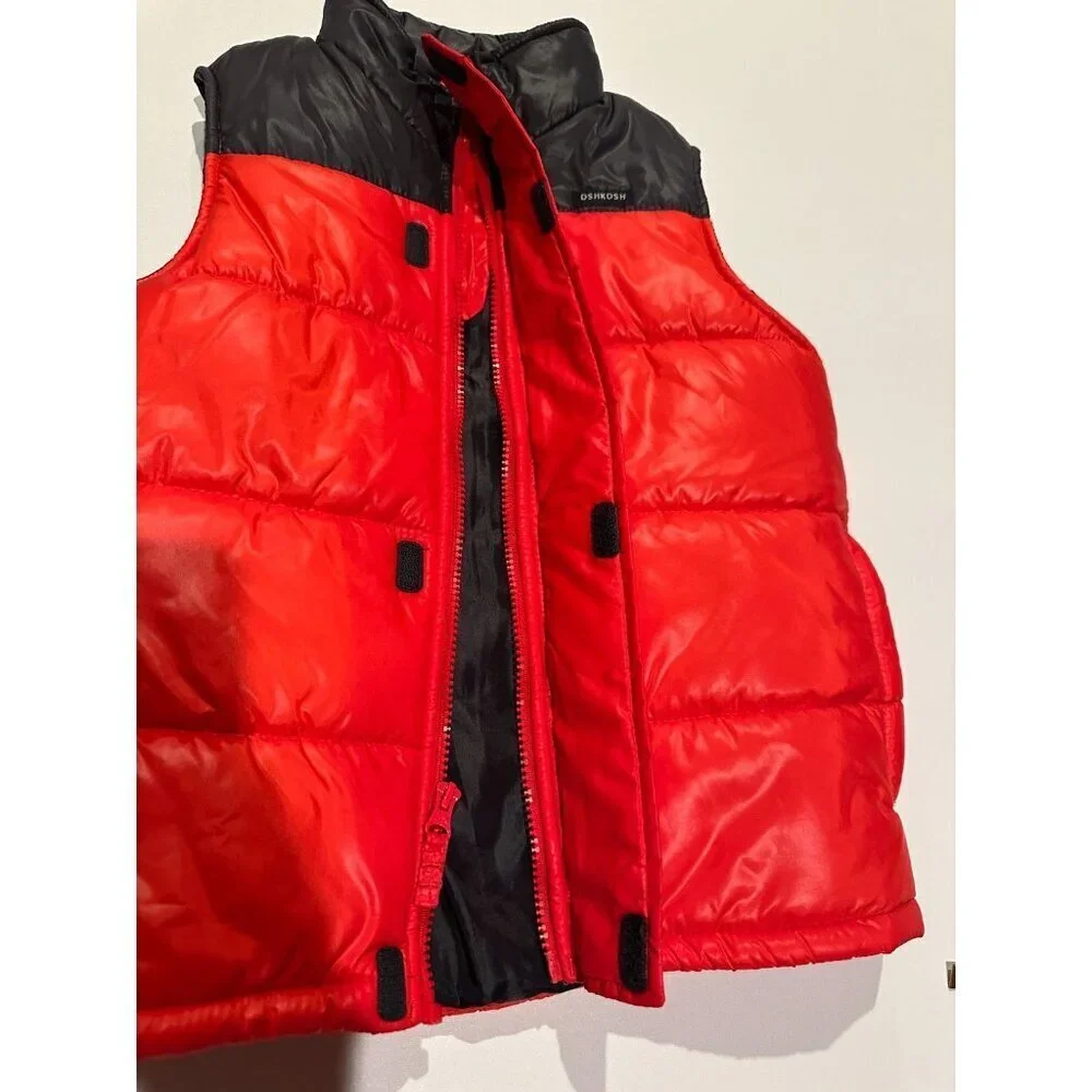 EUC Boys OshKosh B’gosh Zip Front Quilted Puffer Vest Water Resistant Size 8